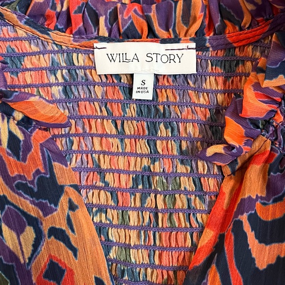 Willa Story Phoebe Top in Orange Multi - Picture 7 of 7